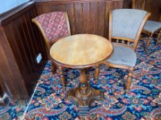 Circular Timber Bar Table set on Barley Twist Sing