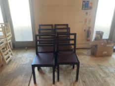 6no. Timber Ladder Back Black Painted Chairs. Sold