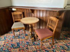 Circular Timber Bar Table set on Barley Twist Sing