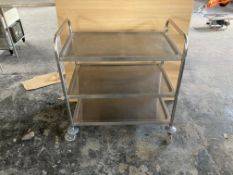 Stainless Steel Service Trolley, 800 mm