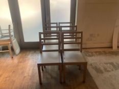 6no. Timber Ladder Back Grey Painted Chairs. Sold