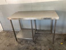 Parry Stainless Steel Preparation Table, 1300 x 60