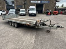 Indespension V16 Tri Axle Tiltdeck Car Transporter Trailer with Manual Winch, Bed Size: 4800 x