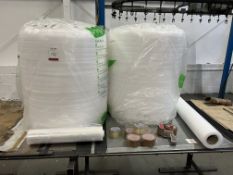 Various Packing Material Including; 2no. Cell-Aire Rolls, Wrap and Tape