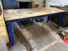 Steel Frame Timber Top Workbench 2170 x 800 x 870mm. Onsite Loading Assistance Available. Collection
