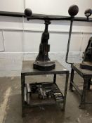 No 6 Fly Press Mounted on Heavy Duty Steel Workbench. Onsite Loading Assistance Available.