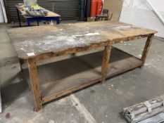 2-Tier Timber Workbench as Lotted 2440 x 1220 x 820mm. Onsite Loading Assistance Available.