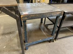 2-Tier Timber Frame Steel Top Workbench 680 x 660 x 800mm . Onsite Loading Assistance Available.