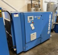 2017 Boge SLF 40-3 Screw Compressor with 2017 OKS 600L Receiver, 3-Phase. There is No Onsite Loading