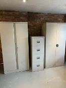 2no. Various Double Door Metal Cabinets and 4-Drawer Filing Cabinet