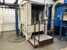 Powder Coating Spray Booth 1580 x 1580 x 2300mm with Fabricated Steel Steps, Ducting Not Included,