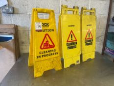 3no. Various Cleaning Signs as Lotted