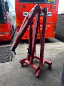 2 Ton Max Lift, Mobile Heavy Duty Hydraulic Folding Engine Crane Stand