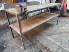 Metal Work Bench 1830 x 625 x 900mm & Sealey 5" Bench Vice