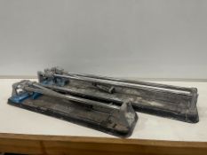 2no. Various Sized McAllister Tile Cutters as Lotted, Collection By Appointment Only 09:30 to 12: