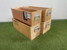 4no. Various size Wooden Storage Containers as Lotted, Please Note: No VAT on Hammer Price,