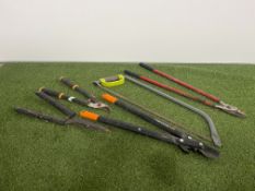Quantity Of Various Gardening Cutters & Saw as Lotted, Collection By Appointment Only 09:30 to 12:00