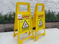 2no. Caution Wet Floor