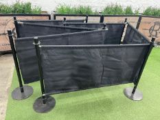 Steel Frame Black Canvas Barriers 1450 Long x 960mm High