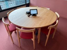 Nikari Café Basic JRP3 Designer Solid Ash Bespoke Meeting Table 1700mm Dia Complete With; 8no.