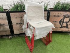Unused 10no. Pedrali Babila 2740 Steel Frame Technopolymer Shell Stackable Chairs 440 x 510 x 800mm,