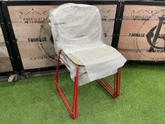 Unused 4no. Pedrali Babila 2740 Steel Frame Technopolymer Shell Stackable Chairs 440 x 510 x