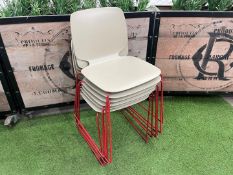 6no. Pedrali Babila 2740 Steel Frame Technopolymer Shell Stackable Chairs 440 x 510 x 800mm, RRP: £