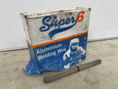 Super 6 Aluminium Welding Wire 1.6mm & Welding Rods as Lotted, Please Note: No VAT on Hammer Price
