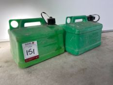 2no. 5 Litre Fuel Cans as Lotted
