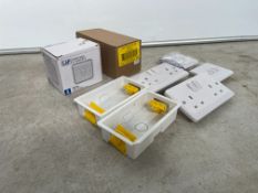 Quantity of Various Electrical Sockets, Switches & Back Boxes as Lotted