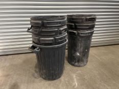 6no. Black Waste Bins as lotted