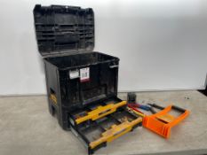 2no.Dewalt Tstak Tool Box & Contents as Lotted, Please Note: 1no. Tool Box Lid Damaged