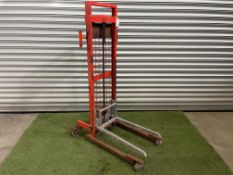 Mobile Manual Stacker Truck as Lotted, Please Note: No VAT on Hammer Price