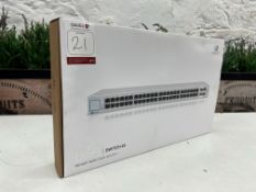 Boxed Unifi US-48 Switch 48 Port Rack Mounted Switch, 100-240v Input
