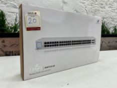 Boxed Unifi US-48 Switch 48 Port Rack Mounted Switch, 100-240v Input