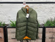 Barbour Dew Point Baffle Quilted Jacket - Dark Olive, Size: M, RRP: £239