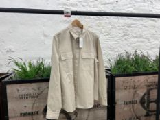 WoodWood Avenir Twill Shirt - Light Sand, Size: L, RRP: £150