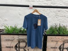 Fjallraven Fox T-Shirt - Indigo Blue, Size: S, RRP: £35