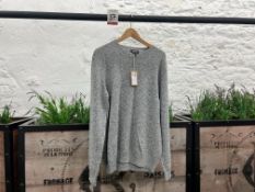 A.P.C. Down Sweater - Grey, Size: XL, RRP: £265