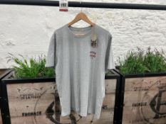 Nudie Roy Logo T-Shirt - Grey Melange, Size: L, RRP: £48
