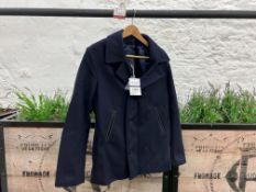 Armor-Lux Bi-Colour Peacoat - Navy/Aluminium, Size: 44, RRP: £305