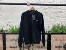 Fred Perry Zip Through Cardigan - Black, Size: S, RRP: £275