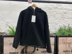 Rains Fleece Pullover Hoodie - Black, Size: XXS/XS RRP: £95