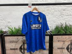 Lover's FC Blue Pyramid Jacquard Football Shirt - Blue, Size: XL, RRP: £65