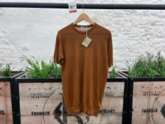 John Smedley Park T-Shirt - Ginger, Size: M, RRP: £115