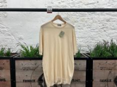 John Smedley Park T-Shirt - Ecru, Size: XL, RRP: £115