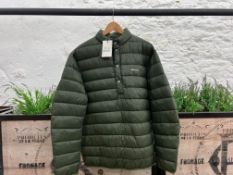 Barbour Baffle Overhead Quilted Jacket - Light Moss, Size: XL, RRP: £169