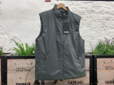 Rains Padded Nylon Vest - Slate, Size: M, RRP: £135