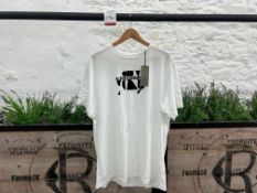 Maharishi Flock Print T-Shirt - White, Size: L, RRP: £85
