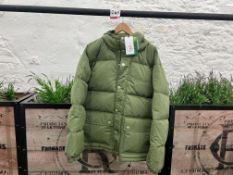 Polar Skate Co. Hood Puffer - Light Olive, Size: XL, RRP: £245